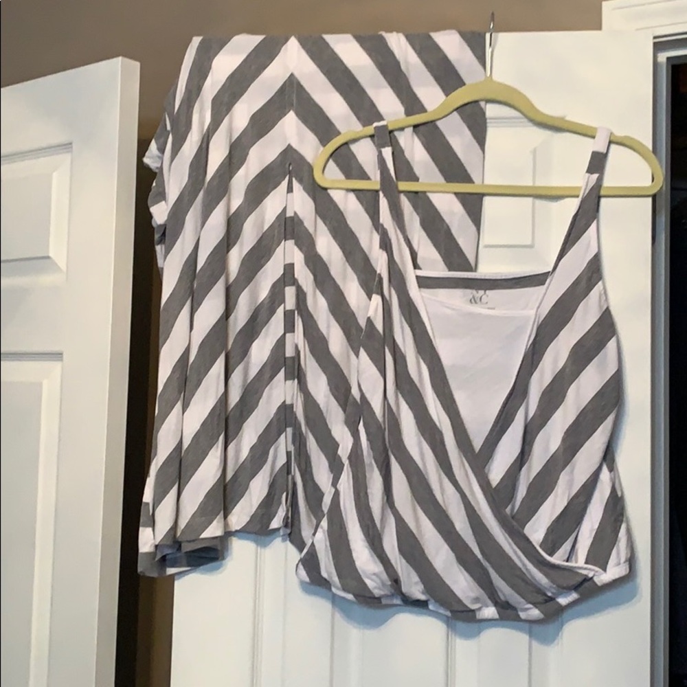 Maxi skirt with matching tank top